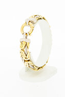 18 Karat Bicolor-Gold K&ouml;nigsarmband - 20,5 cm