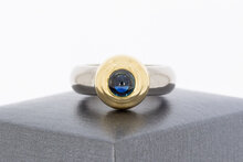 18 Karat Gold Statement-Ring mit Saphir - Ringgr&ouml;&szlig;e 51
