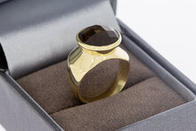 585 Gold Pinky-Ring mit Quarz - Ringgr&ouml;&szlig;e 51