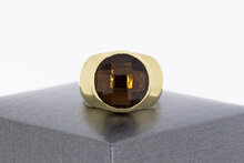 585 Gold Pinky-Ring mit Quarz - Ringgr&ouml;&szlig;e 51