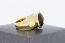 585 Gold Pinky-Ring mit Quarz - Ringgr&ouml;&szlig;e 51