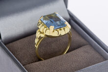 Vintage 585 Gold Ring Damen mit Aquamarin - Ringgr&ouml;&szlig;e 56
