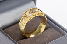 585 Gold Statement-Ring Herren mit Diamant - Ringgr&ouml;&szlig;e 64