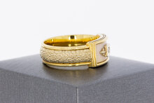 585 Gold Statement-Ring Herren mit Diamant - Ringgr&ouml;&szlig;e 64