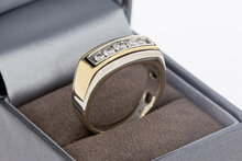 585 Bicolor-Gold Statement-Ring Herren - Ringgr&ouml;&szlig;e 63