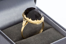 Vintage 585 Gold Ring Damen mit Granat - Ringgr&ouml;&szlig;e 62, 6,1 g