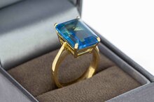 18 Karat Gold Ring Damen mit Topas - Ringgr&ouml;&szlig;e 54