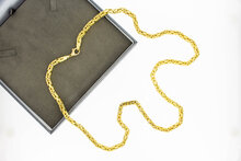 585 Gold Byzantinische K&ouml;nigskette Herren - 75,5 cm