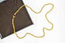 18 Karat Gold Byzantinische K&ouml;nigskette Herren - 71 cm