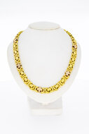 18 Karat Bicolor-Gold K&ouml;nigskette Herren - 67 cm