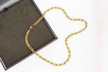 585 Gold Falkenaugenkette - 55,5 cm
