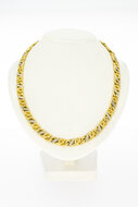 18 Karat Bicolor-Gold K&ouml;nigskette Herren - 60,8 cm
