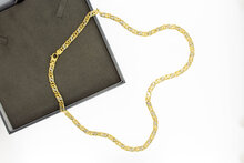 18 Karat Bicolor-Gold K&ouml;nigskette Herren - 60,8 cm