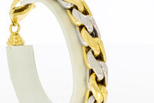 18 Karat Bicolor-Gold Fuchsschwanzarmband - 21,2 cm