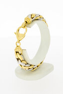 18 Karat Bicolor-Gold Fuchsschwanzarmband - 21,2 cm
