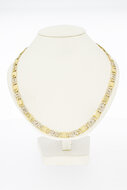 18 Karat Gold Falkenaugenkette - 54 cm