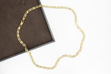 18 Karat Gold Falkenaugenkette - 54 cm