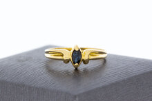 Vintage 18 Karat Gold Ring mit Saphir - Ringgr&ouml;&szlig;e 56, 2,4 g