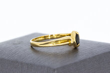 Vintage 18 Karat Gold Ring mit Saphir - Ringgr&ouml;&szlig;e 56, 2,4 g