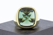 585 Gold Statement-Ring Herren mit Turmalin - Ringgr&ouml;&szlig;e 64