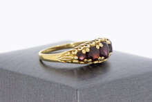 Vintage 9 Karat Gold Ring Damen mit Granat - Ringgr&ouml;&szlig;e 57