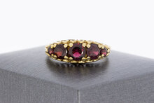 Vintage 9 Karat Gold Ring Damen mit Granat - Ringgr&ouml;&szlig;e 57