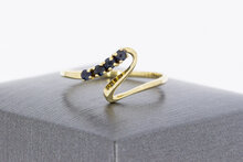 585 Gold Ring Damen mit Saphir - Ringgr&ouml;&szlig;e 61