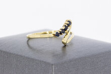 585 Gold Ring Damen mit Saphir - Ringgr&ouml;&szlig;e 61