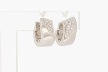 585 Wei&szlig;gold Ohrclips Damen mit Diamant 0,20 ct - 1,5 cm