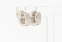 585 Wei&szlig;gold Ohrclips Damen mit Diamant 0,20 ct - 1,5 cm