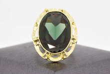 Vintage 585 Gold Ring Damen mit Quarz - Ringgr&ouml;&szlig;e 57