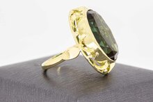 Vintage 585 Gold Ring Damen mit Quarz - Ringgr&ouml;&szlig;e 57