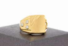 18 Karat Bicolor-Gold Statement-Ring Herren - Ringgr&ouml;&szlig;e 62