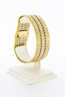 Vintage Geflochtenes Armband 585 Bicolor - 19,7 cm