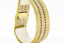 Vintage Geflochtenes Armband 585 Bicolor - 19,7 cm