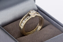 18 Karat Gold Ring Damen mit Diamant - Ringgr&ouml;&szlig;e 17,4