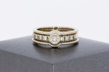 18 Karat Gold Ring Damen mit Diamant - Ringgr&ouml;&szlig;e 17,4