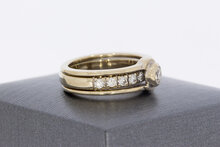 18 Karat Gold Ring Damen mit Diamant - Ringgr&ouml;&szlig;e 17,4