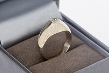 18 Karat Gold Solit&auml;rring Herren mit Diamant - Ringgr&ouml;&szlig;e 17