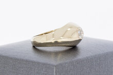 18 Karat Gold Solit&auml;rring Herren mit Diamant - Ringgr&ouml;&szlig;e 17