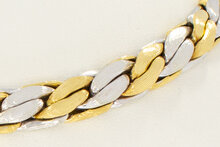 18 Karat Bicolor-Gold Geflochtene Kette - 61,5 cm