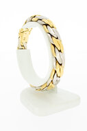18 Karat Bicolor-Gold Geflochtene Kette - 61,5 cm