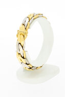 18 Karat Bicolor-Gold Geflochtene Kette - 61,5 cm