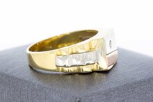 18 Karat Tricolor-Gold Ring Herren mit Saphir - Ringgr&ouml;&szlig;e 66