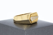 585 Bicolor-Gold Siegelring Herren - Ringgr&ouml;&szlig;e 62