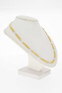 18 Karat Bicolor-Gold Ankerkette - 51,3 cm
