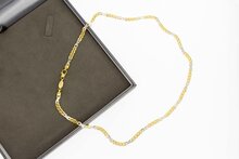 18 Karat Bicolor-Gold Ankerkette - 51,3 cm