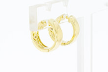 585 Bicolor-Gold Creolen Damen mit Diamant 0,02 ct - 1,4 cm