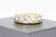 18 Karat Gold Statement-Ring mit Zirkonia - Ringgr&ouml;&szlig;e 62