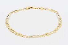585 Bicolor-Gold K&ouml;nigsarmband - 20,4 cm